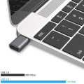 Miniatyrbild 4 av 5: USB C till USB-adapter 2-pack, Typ C hane till USB 3.0 OTG-adapterkonverterare för bärbara datorer, laddare och mer, grå