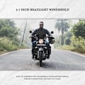 Miniatyrbild 4 av 5: 5-7 tum motorcykel strålkastare vindruta vindavvisare universell passar för