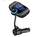 Pikkukuva 2 / 5: Bluetooth-lähetin autoon näytöllä, MP3-soittimen lähetyssovitin 2 USB-portilla, MP3 USB-avaimella