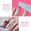 Miniatyrbillede 5 af 5: Professionelle neglefile, 16 stk. dobbeltsidede neglefile - Vaskbare 100/180 grit file til negle, salon, kæledyr