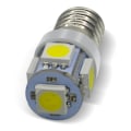 Miniatyrbilde 5 av 5: Pakke med 10 E10 9V Kald Hvit 5SMD 5W LED-pærer (Kald Hvit, 9V)