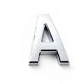 Miniatyrbild 1 av 5: 5 cm dörrnummer med självhäftande bas av formsprutad ABS, galvaniserad digital skylt, husnummer, silver [A]