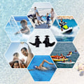 Miniatyrbild 5 av 5: Sim Silikon Simningsörproppar Vattentäta Öronproppar Poolörproppar Vattentäta Öronproppar Vattensportörproppar (Svart)