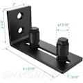 Miniatyrbillede 2 af 5: 2 Pak Gulvføringer til Skydedøre - Sort - RWSliding Door Trim