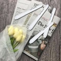 Miniatyrbillede 2 af 5: 4 stk. flydende kridtmarkør til vinduesglas sort hvid