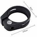 Miniatyrbillede 2 af 5: DENUOTOP 2 stk. Cykelsaddelpindsklemme 34,9 mm Klemme Rørklemme Saddelmonteringsbeslag Cykelsaddelklemme Hurtigudløsning Aluminium Legering Sort Blå til