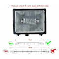 Miniatyrbillede 4 af 5: Sæt af 5 R7S Halogen Pærer 78mm 80W 230V, R7S 78mm Halogen Stang, R7S Halogen Pære Dæmpbar Halogen Stangslampe til Bygnings Spotlight, Arbejdslandskabsbelysning