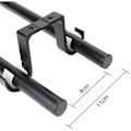 Miniatyrbilde 3 av 5: 6 stk. Sorte Aluminium Dobbelte Takmonterte Gardinstangbraketter