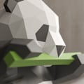Miniatyrbild 3 av 5: 3D-typ Panda djur pappersmodell leksak heminredning DIY pappershantverk modell fest väggdekoration A