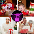 Miniatyrbillede 5 af 5: 3D Dinosaur Natlampe Spinosaurus Illusion LED Sengelampe 16 Farver Fjernbetjening Gave
