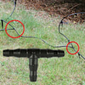 Miniatyrbilde 3 av 5: 100 stk Tee Rørtilbehør 4/7mm - T-kobling PVC-kontakt Vanningsdrypp Atomiseringsdyse Mikrosprøyting Irrigasjonssamling for Slange Systemer Automatisk Verktøy