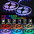 Miniatyrbilde 3 av 4: 10M LED-stripe, LED Soverom RGB LED-stripe Lysstripe LED-stripe for Soverom 300 LEDer 5050 RGB IP65 Vanntett 44-knappers fjernkontroll (10m)