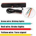 Miniatyrbillede 2 af 5: LED-baglygte til bil, til 2007-2017 US-version, refleks, blinklys, bremselys, rød