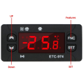 Miniatyrbillede 5 af 5: ETC-974 Digital temperaturregulator Mikrocomputer Termostater Køling Alarm Termostat 220V NTC Sensor