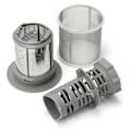 Miniatyrbillede 1 af 5: Opvaskemaskine reservedele - Opvaskemaskinefilter kompatibelt med Neff opvaskemaskine, grå (3-delt) -DENUOTOP