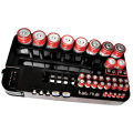 Miniatyrbillede 2 af 5: 72 Batteri Opbevaringsboks Tester, Plast Batteri Opbevaringsboks, Aftagelig Batteri Slot Holder Tester til AAA AA A C 9 Volt Knapceller