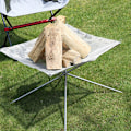 Miniatyrbillede 3 af 5: Bærbar udendørs ildsted foldbar net pejs madlavning bagning stativer til camping have ildsted grill