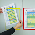 Miniatyrbillede 3 af 5: Magnetisk dokumentdisplaylomme i A5-format med gul fleksibel ramme
