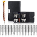 Pikkukuva 1 / 5: Mini Precision Screwdriver 25 in 1 Tarkkuusruuvimeisselikokoel Korjausvälineet, Ruuvimeisselivälineet Nahkakotelo iPhone, Matkapuhelin, Kannettava tietokone, Kello