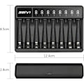 Miniatyrbillede 4 af 4: 8-Bays AA AAA Batterilader (Hurtig USB-opladning) til Ni-MH-genopladelige batterier