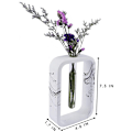 Miniatyrbillede 5 af 5: Håndlavet blækeffekt design bud vase og poleret og glat dekoration og midtpunkt (firkantet)