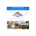 Miniatyrbillede 5 af 5: LED Loftlampe, Elegant Buet Design LED Loftlampe, 3/4 Integrerede LED Paneler, 28W 1400 Lumen, Lysekrone Lampe Moderne Buet Design LED Loft