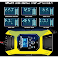 Miniatyrbillede 2 af 5: 7A/12V Smart Batterilader Bærbar Hurtig Motorcykel Lader med LCD Display Beskyttelse Reparationstilstand til Bil Motorcykel Auto Gul