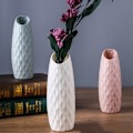 Miniatyrbillede 5 af 5: Nordisk plastvase Anti-dryp enkel blomster vase imitation keramik blomsterpotte dekoration blomster vase til hjemmet indretning, grøn