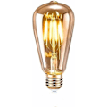 Pikkukuva 1 / 5: LED Edison -lamppu, 1 kpl E27 LED-lamppu Vintage-koristelamppu Retro Edison -antiikkilamppu ST64 4W Lämmin valkoinen LED-hehkulanka ravintolaan