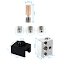 Pikkukuva 4 / 5: Pro 300℃ Korkea Lämpötila Extruder Lämmitinlohko Sarja ja Ylimääräiset Lämpöanturi Ender3S1:lle, Heat Break Bimetalli Suutin