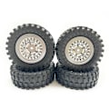 Miniatyrbilde 1 av 5: 55mm 360G 1,3 tommers Beadlock hjuldekk med messingring for 1/24 RC Crawler bil Axial SCX24 FMS FCX24 Enduro24 oppgraderinger, 2