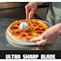 Miniatyrbillede 2 af 5: Pizzasnitterhjul, pizzaskærer i rustfrit stål af fødevarekvalitet, skær pæne og smukke pizzastykker, kagedej, vafler, bagværk - Sunny