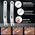 Miniatyrbilde 4 av 5: 8 stk Mini Pry Bar Rustfritt Stål Flat Bar Multifunksjon Pry Bar Mini Brekkjern Overlevelsesverktøysett