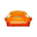 Miniatyrbild 3 av 3: Uppblåsbar soffa stolssäte, transparenta paljetter lat soffa