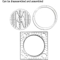 Pikkukuva 3 / 5: Monitoiminen ympyrän piirustusmalli, geometrinen piirustusväline, mittaviivain, pyörivä kulma