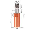 Miniatyrbillede 4 af 5: 2 stk. All Metal CR10-TCrazy Titanium Kobber Varmeafbryder Hals 27mm til CR10 -10S Hotend 3 5 3D Printer
