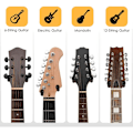 Miniatyrbilde 5 av 5: 2-pakks Gitarthenger, Henger i Hardtre for Gitar på Veggen, Roterbar Gitarthenger med Skruer, V-Formet Gitarthenger for Akustisk og Elektrisk Gitar