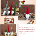 Miniatyrbillede 3 af 5: Jule Nisse Julepynt, 3 Håndlavede Juledukker uden Ansigt, Håndlavet til Julepynt og Bordpynt - Jul