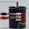 Pikkukuva 5 / 5: 68KTYZ Mini pysyvä magneettinen synkronointimoottori 220V 28W 68-KTYZ AC-vaihdemoottori 15 RPM tuki