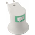 Miniatyrbild 4 av 4: Lamp Socket Adapter EU-kontakt Säkerhetsbrytare Lampfäste med På/Av-kontrollbrytare, E27 Sockel Lampfäste Lampfäste av