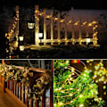 Miniatyrbild 4 av 5: LED-ljusslingor Varmvita LED-ljusslingor 2 st 10M 100LED USB Vattentäta Koppartrådsljusslingor med Strömbrytare för Inomhus Utomhus Rum Jul