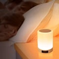 Miniatyrbillede 3 af 5: Bluetooth-højttalerlampe, smart LED-nattelys med vækkeur, nattelys med 3 dæmpbare berøringstilstande og 7 farver