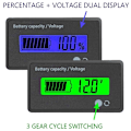Miniatyrbild 3 av 5: 3 st batterikapacitetsmätare 12V-84V LCD-display procentindikator spänningstestare lämplig för motorcykel RV marinbåt
