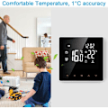Miniatyrbillede 2 af 5: 16A Digital Termostat, LCD-skærm, Touchscreen, Programmerbar, til Hjem, Skole, Kontor, Hotel, Hvid