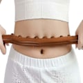 Miniatyrbilde 1 av 3: Th New 8 Beads Gua Sha Massasje Stick Karbonisert Tre Rygg Kropp Meridian Skrapeterapi Tryllestav Muskelavslappende Tre Farge 1stk