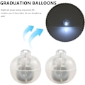 Miniatyrbillede 4 af 5: 100 stk./parti 100 x runde LED-flashkuglelampe ballonlys lang standbytid til papir lanterne ballonlys bryllupsfest dekoration hvid