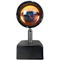 Miniatyrbillede 1 af 5: Solnedgangsprojektionslampe LED-natlysprojektor, USB-fotograferingslamper 180° rotation til soveværelsesstudieindretning
