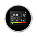 Miniatyrbillede 1 af 5: Gasdetektor CO2-måler Multifunktionel husholdningsluftkvalitetsmonitor Temperaturfugtighedstester LCD-display (hvid)