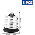 Miniatyrbild 5 av 5: LED-ljusadapter - 8 st lamphållare omvandlare glödlampsfäste adapter glödlampsfäste tillbehör (E17 till E14)