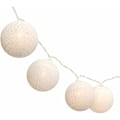 Miniatyrbilde 2 av 4: 3m Feelysslysr med 20 Fargerike LED-Kuler - Batteridrevet, Ideelt for Jul eller Bryllup Hvit